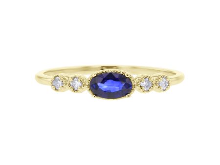 Simply Royal Sapphire and Diamond Ring Sale