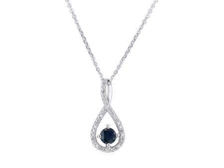 Silver Limitless Sapphire & Diamond Necklace For Cheap