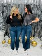 Judy Blue Dazzle Me Rhinestone Flare Jeans in Reg Curvy Online Sale