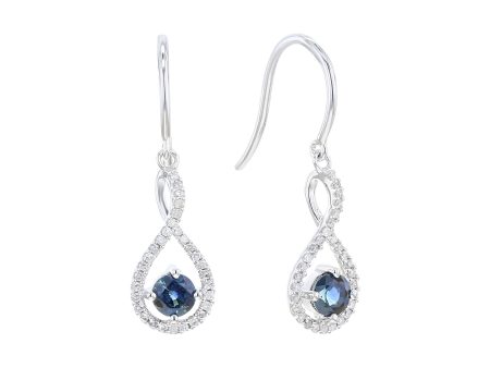 Silver Limitless Sapphire & Diamond Drop Earrings Fashion