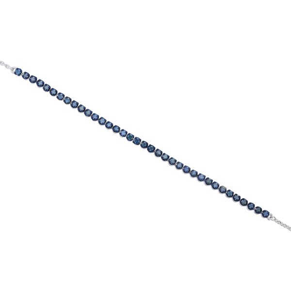 Constellation Blue Diamond Tennis Bracelet For Sale