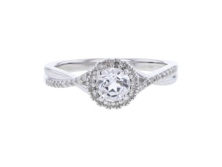 Silver Sweet Treat White Topaz & Diamond Ring Discount