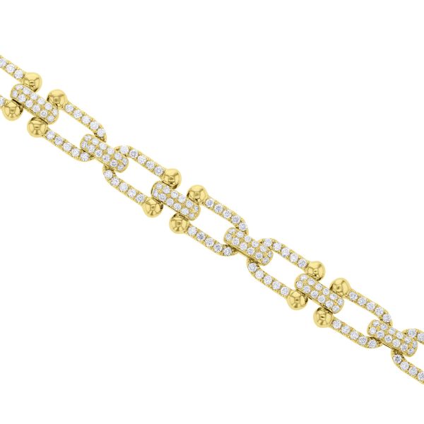 Deluxe Link Diamond Tennis Bracelet Online now