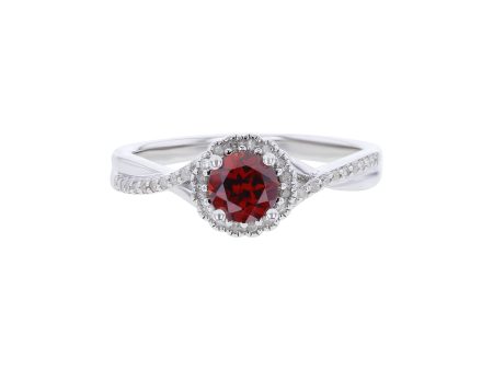 Silver Sweet Treat Garnet & Diamond Ring Online Sale