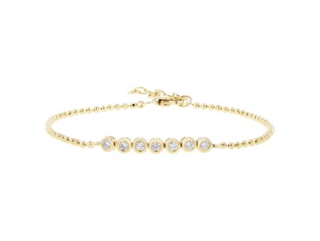 Beaded Bezel Diamond Bracelet Cheap