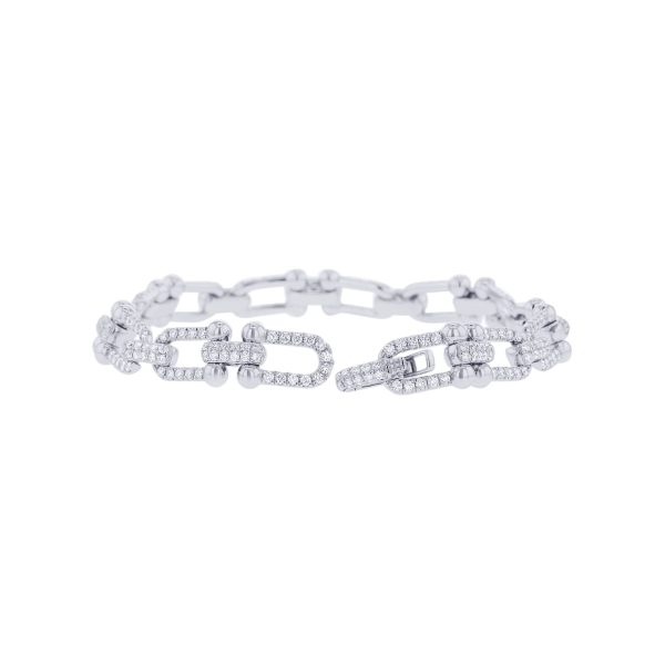 Deluxe Link Diamond Tennis Bracelet Online now