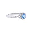 Silver Sweet Treat Blue Topaz & Diamond Ring For Sale