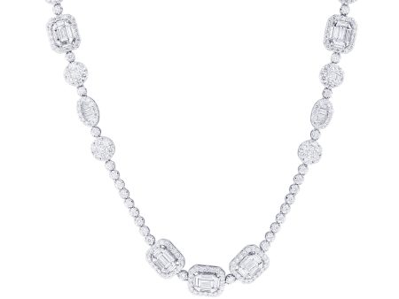 Grandeur Station Diamond Necklace For Cheap