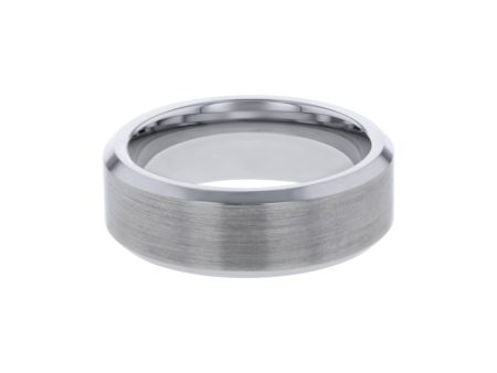 Calvin Tungsten Beveled Wedding Ring - 8mm Online now