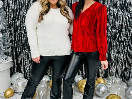 REG CURVY According To You Faux Leather Pants Online