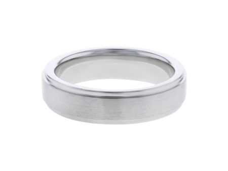 Caspian Serinium Grooved Wedding Ring - 6mm Hot on Sale