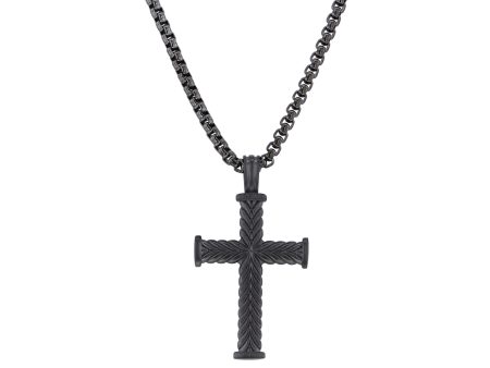 Silas Stainless Steel Chevron Cross Necklace Online Hot Sale