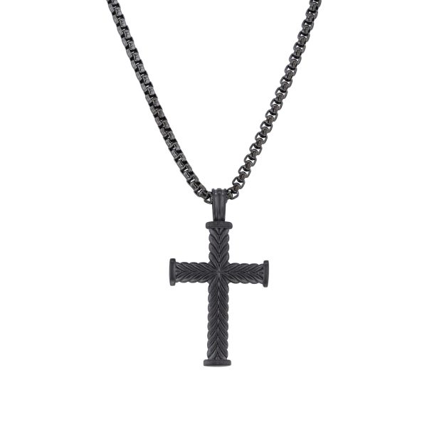 Silas Stainless Steel Chevron Cross Necklace Online Hot Sale