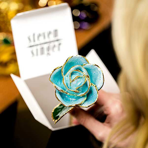 Hello Bluetiful 24kt Gold Dipped Rose Online Sale