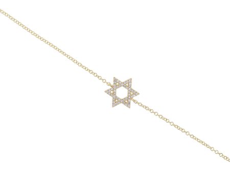 Star of David Diamond Chain Bracelet Fashion