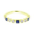 Sophia Stackable Blue Sapphire and Diamond Ring Hot on Sale