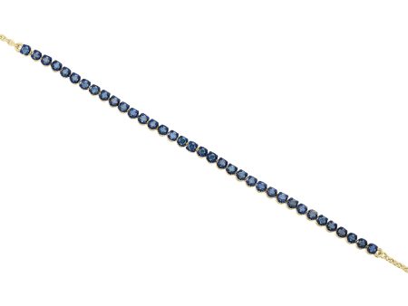 Constellation Blue Diamond Tennis Bracelet For Sale