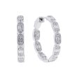 Jacques Bezel Diamond Hoop Earrings For Cheap