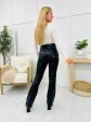 Judy Blue Faux the Record Tummy Control Faux Leather Bootcut Pants in Reg Curvy Online now