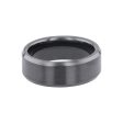 Fraser Black Ceramic Beveled Wedding Ring - 8mm Sale