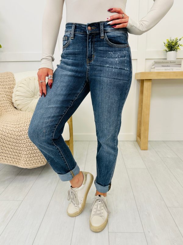 RESTOCK! Judy Blue PLUS REG Bleach Vibes Nondistressed Bleach Splatter Boyfriend Jeans Discount