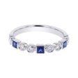 Sophia Stackable Blue Sapphire and Diamond Ring Hot on Sale