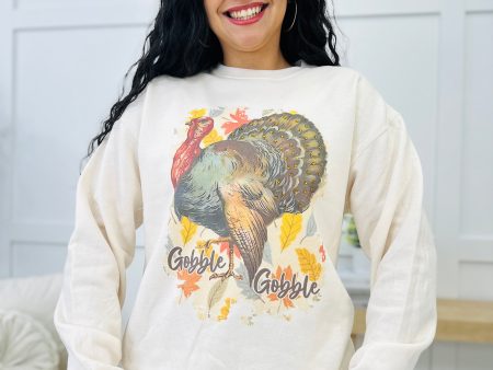 REG CURVY Gobble Gobble Til You Wobble Graphic Sweatshirt For Discount