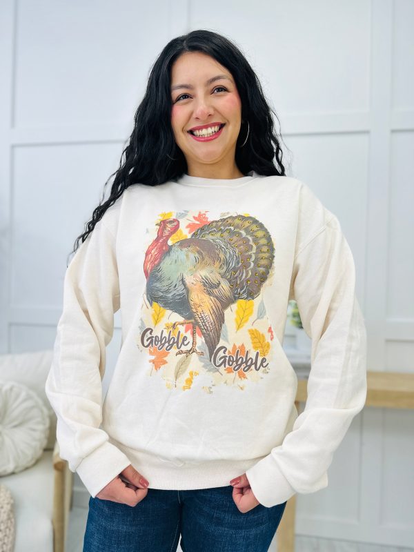 REG CURVY Gobble Gobble Til You Wobble Graphic Sweatshirt For Discount