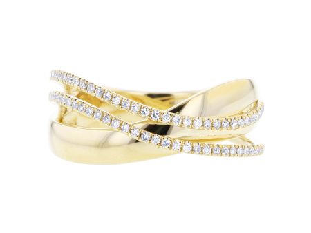 Alijah Criss Cross Diamond Ring For Sale