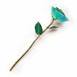 Peacock Teal 24kt Gold Dipped Rose Discount