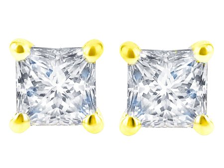 Princess Bella Diamond Stud Earrings 1 1 2ct For Sale