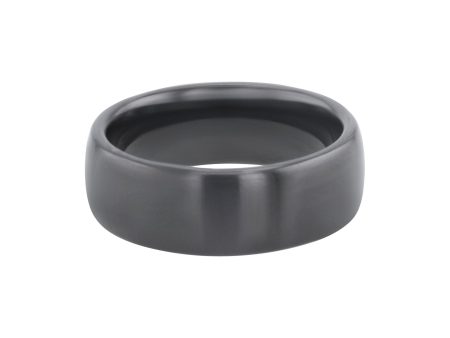 Phoenix Black Ceramic Domed Wedding Ring - 8mm Hot on Sale