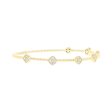 Cushion Cluster Diamond Bangle Bracelet Fashion