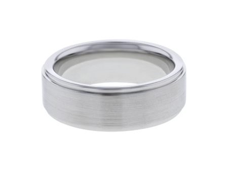 Caspian Serinium Grooved Wedding Ring - 8mm Discount