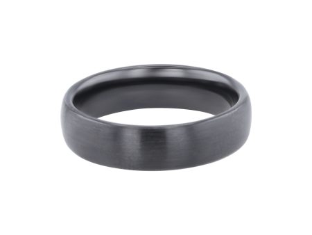 Phoenix Black Ceramic Domed Wedding Ring - 6mm Supply