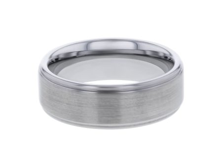 Dale Tungsten Step Edge Wedding Ring - 8mm on Sale