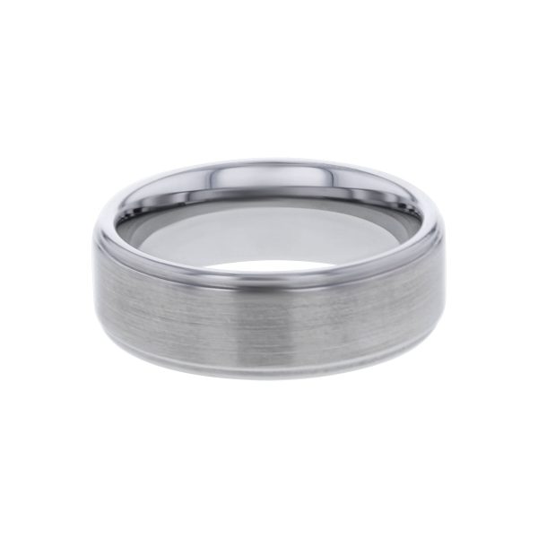 Dale Tungsten Step Edge Wedding Ring - 8mm on Sale