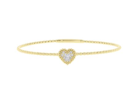 Enamored Heart Diamond Bangle Online Hot Sale