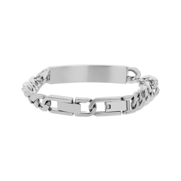 Stainless Steel ID Figaro Link Bracelet Sale