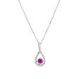 Silver Limitless Ruby & Diamond Necklace Online Sale