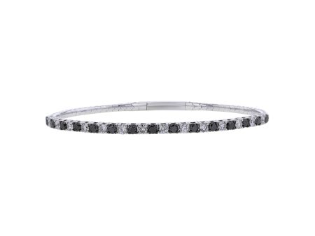 Narcissa Black & White Diamond Bangle Online Hot Sale