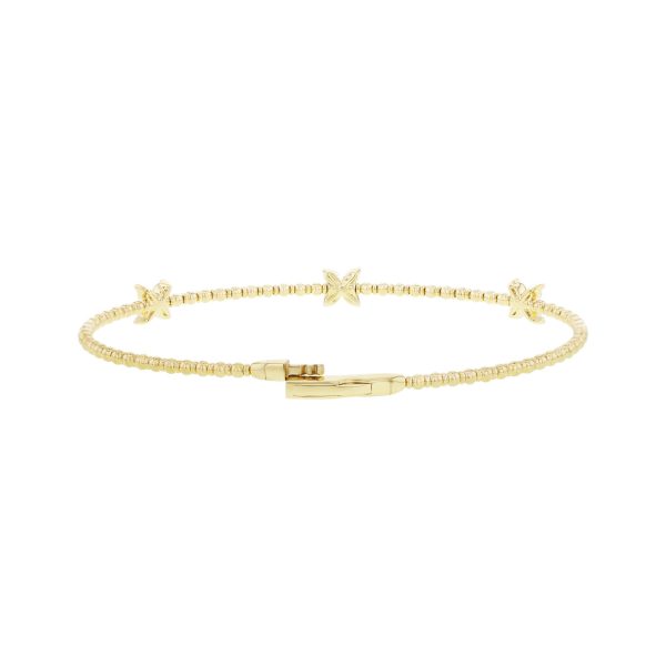 Alyssa Floral Diamond Bangle Bracelet Cheap