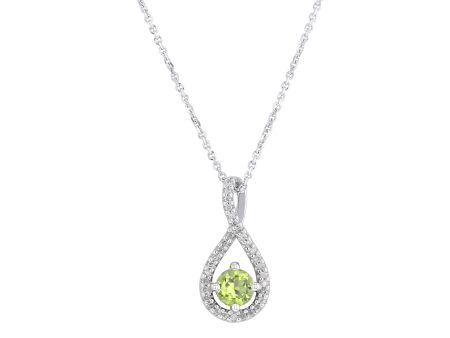 Silver Limitless Peridot & Diamond Necklace Hot on Sale