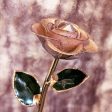 Frosted Lilac Rose Gold Dipped Rose For Sale