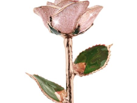 Frosted Lilac Rose Gold Dipped Rose For Sale