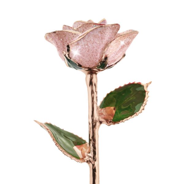 Frosted Lilac Rose Gold Dipped Rose For Sale