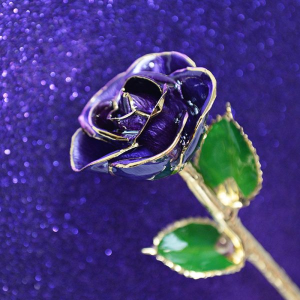 Purple Passion 24kt Gold Dipped Rose For Discount