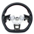 Molded Innovations OEM Plus Style Perforated Leather Steering Wheel w  Red Double Stitch 2022-2024 WRX Online Hot Sale