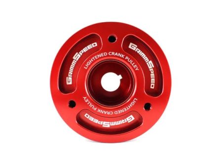 GrimmSpeed Lightweight Crank Pulley Red 2002-2014 WRX   2004-2021 STI   2005-2009 Legacy GT   2004-2013 Forester Online now