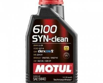 Motul 6100 5W-40 SYN-CLEAN Motor Oil 1L Bottle Discount